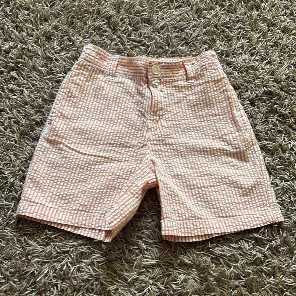 Boys orange seersucker Shorts